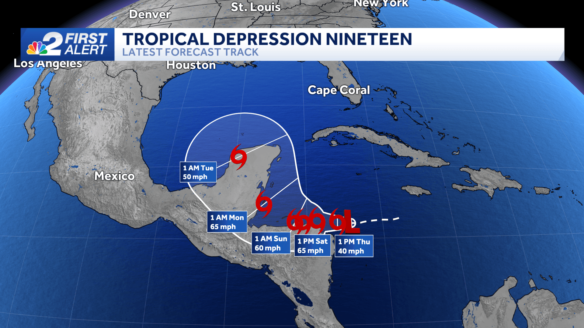Tropical Depression 19 expected to become named storm Thursday