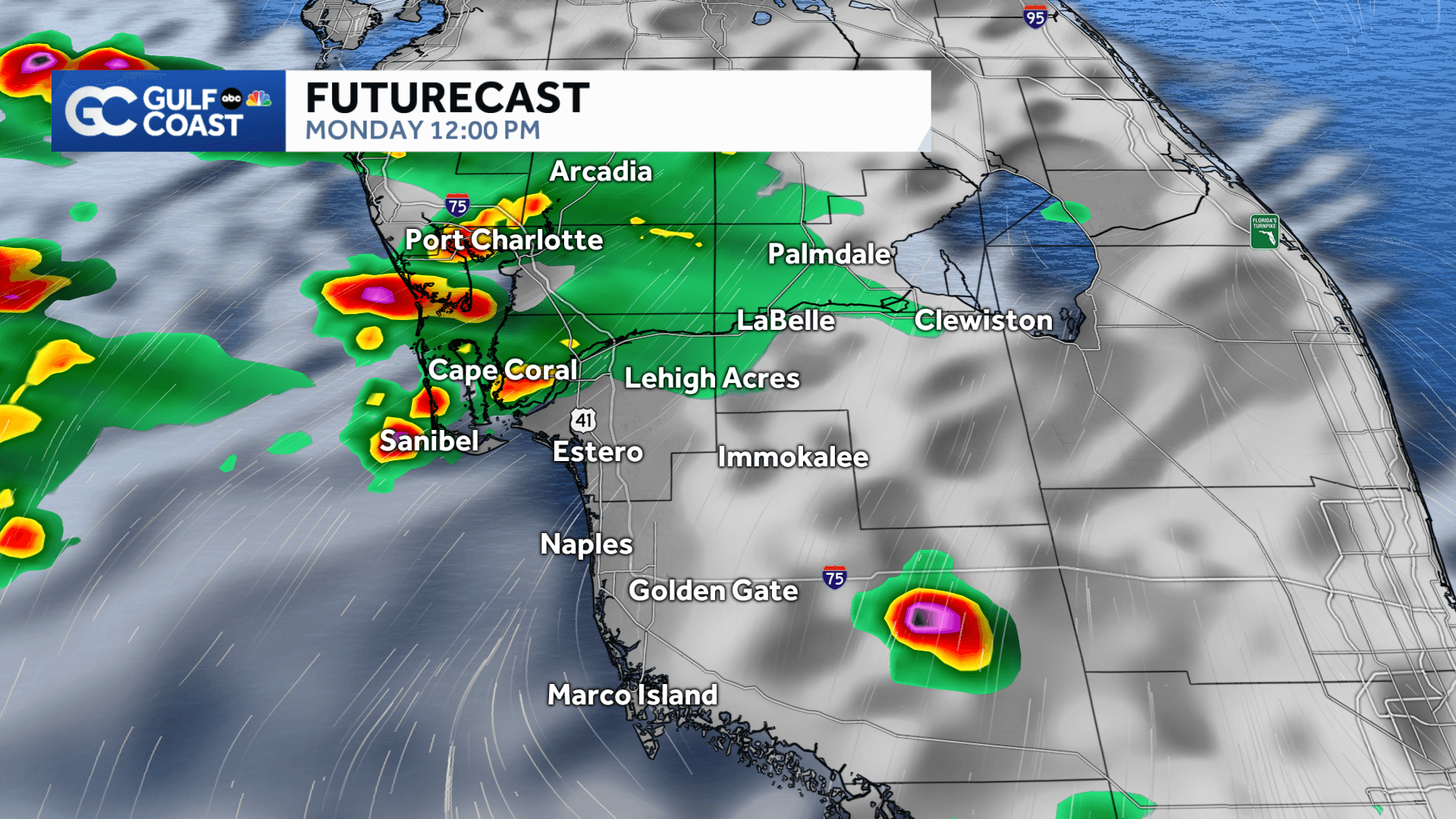 Storms roll in across the Southwest Florida Gulf Coast