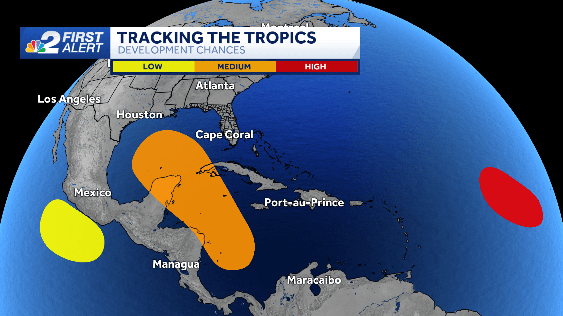 Monitoring a new region in the Caribbean for potential tropical development