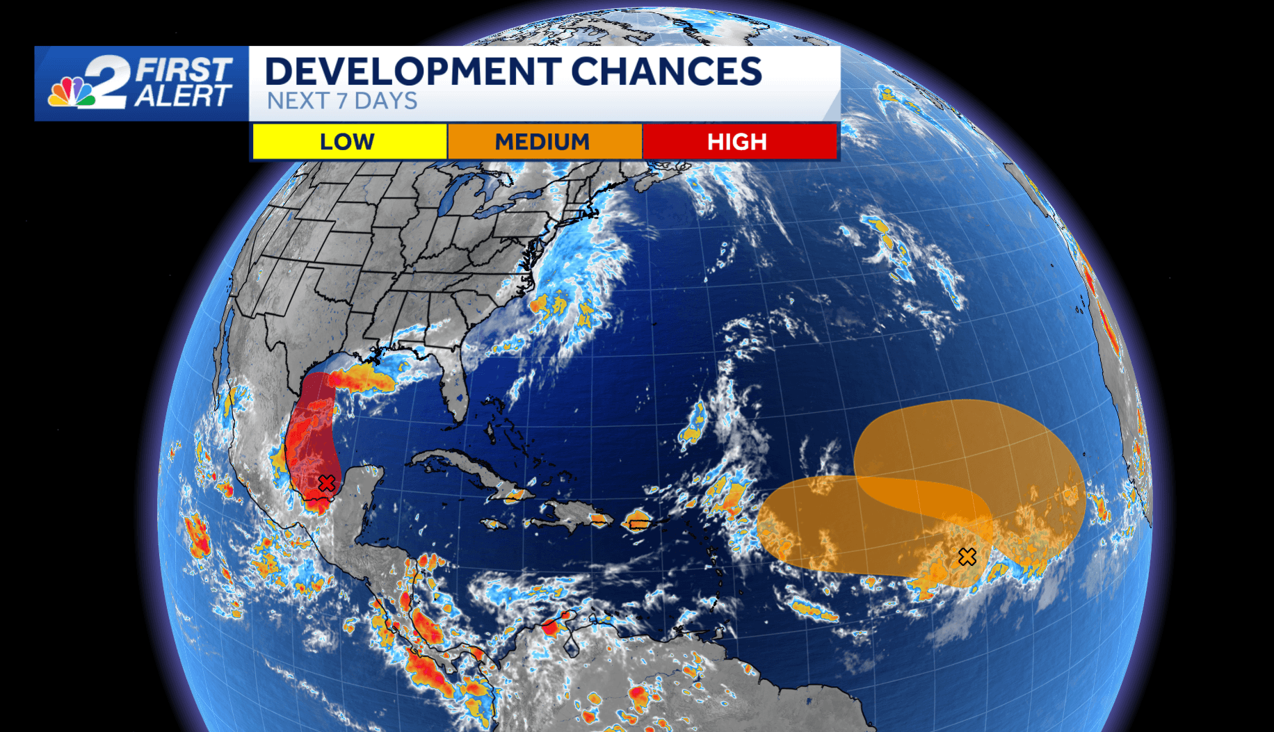 Three areas being watched for development in the tropics