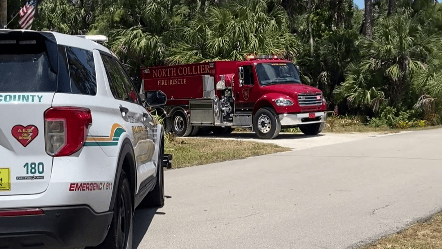 Fire crews battle Golden Gate Estates brush fire Wednesday afternoon