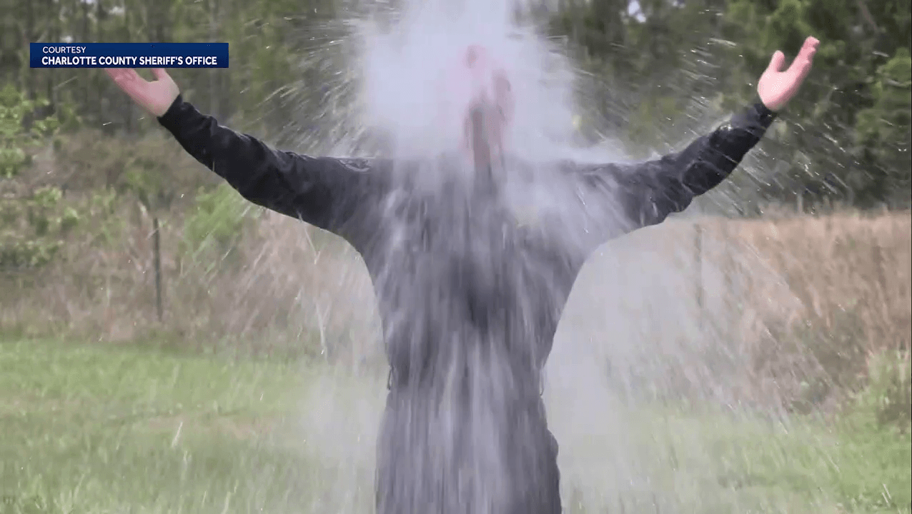 Charlotte County sheriff takes ice bucket challenge to new heights